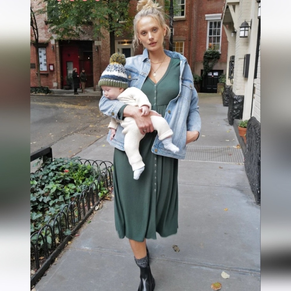 The Softest Rib Nursing Dress